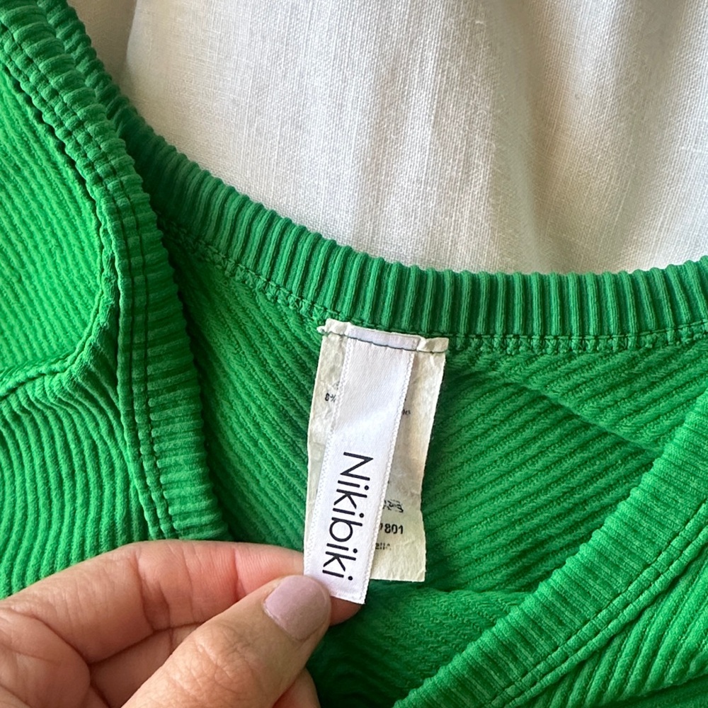 Nikibiki Green Ribbed Tank Top - Picture 2 of 2